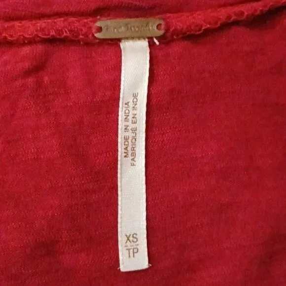 Free People Mallary's Battenburg Raspberry Lace Sleeve Top - Picture 7 of 8